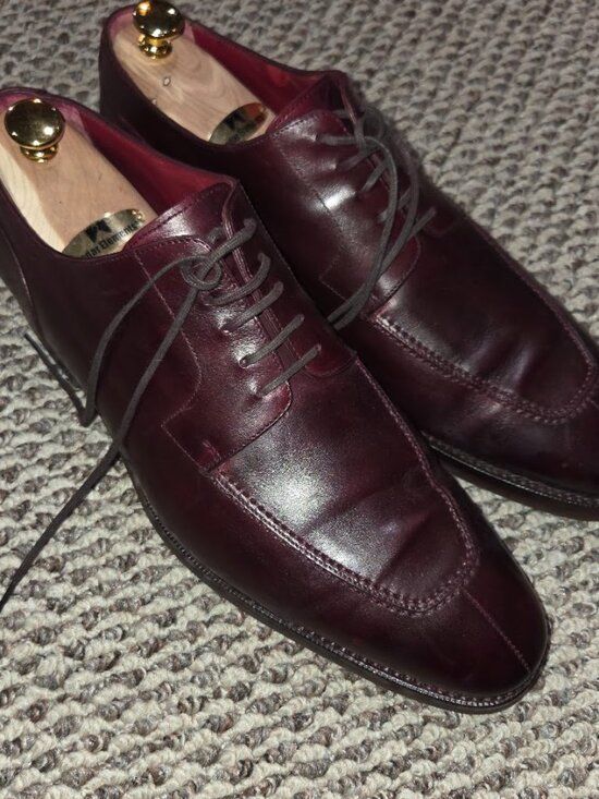 Cobbler Union Oxblood Burgundy Calfskin Norwegian Split Toe Derby UK 11 US 12 main image 8